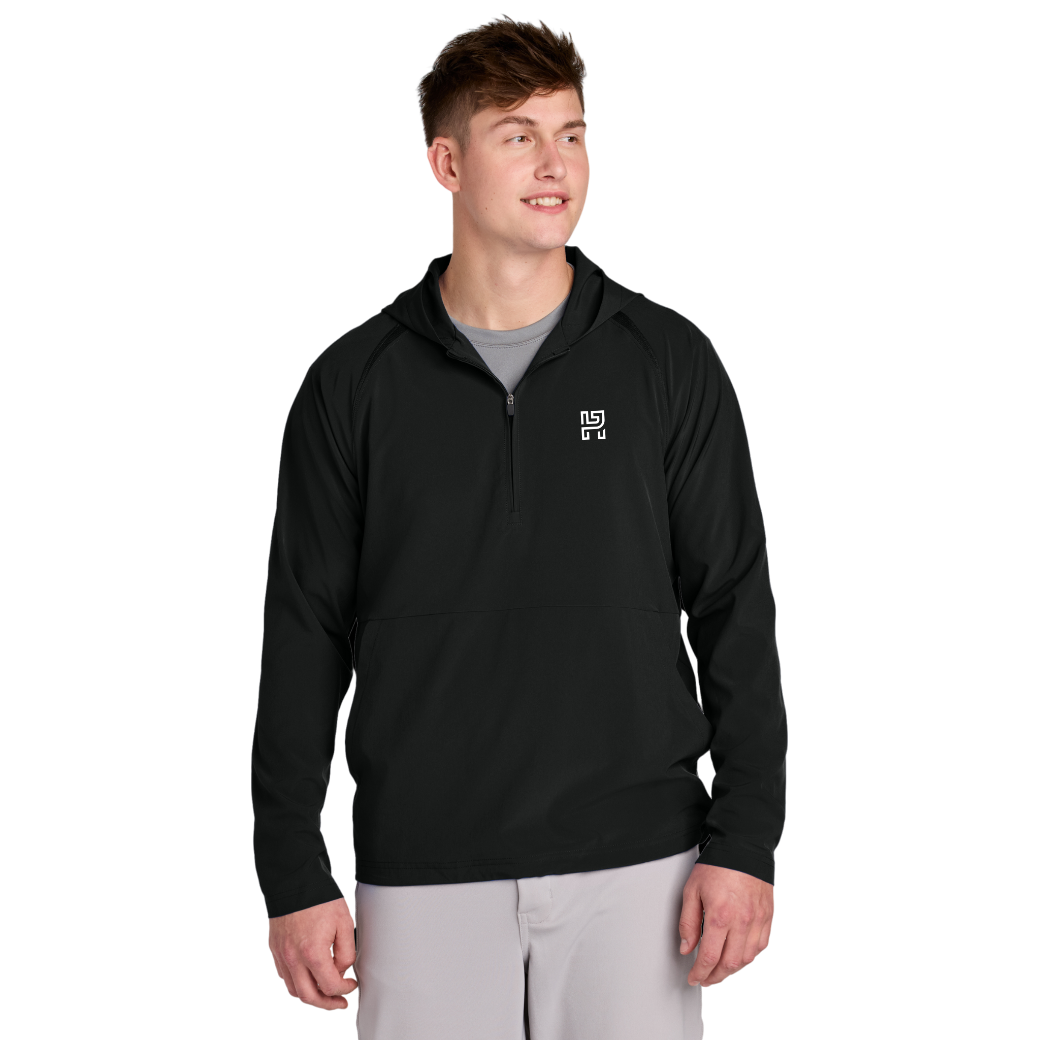 Play Hard 1/2 Zip LS Hooded Cage Jacket