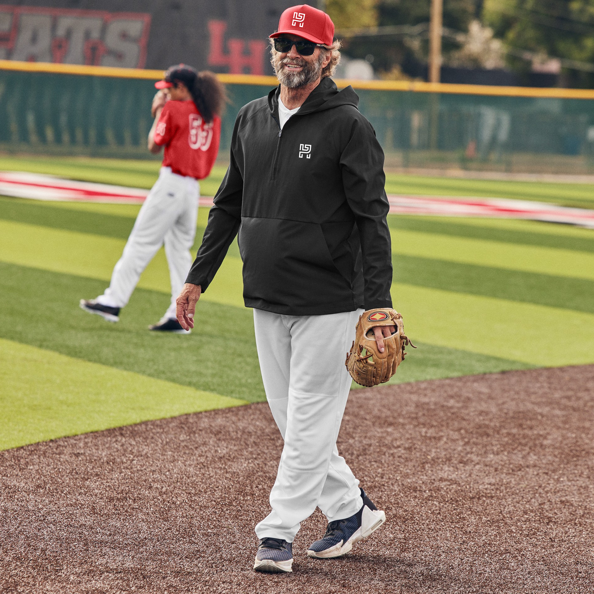 Play Hard 1/2 Zip LS Hooded Cage Jacket