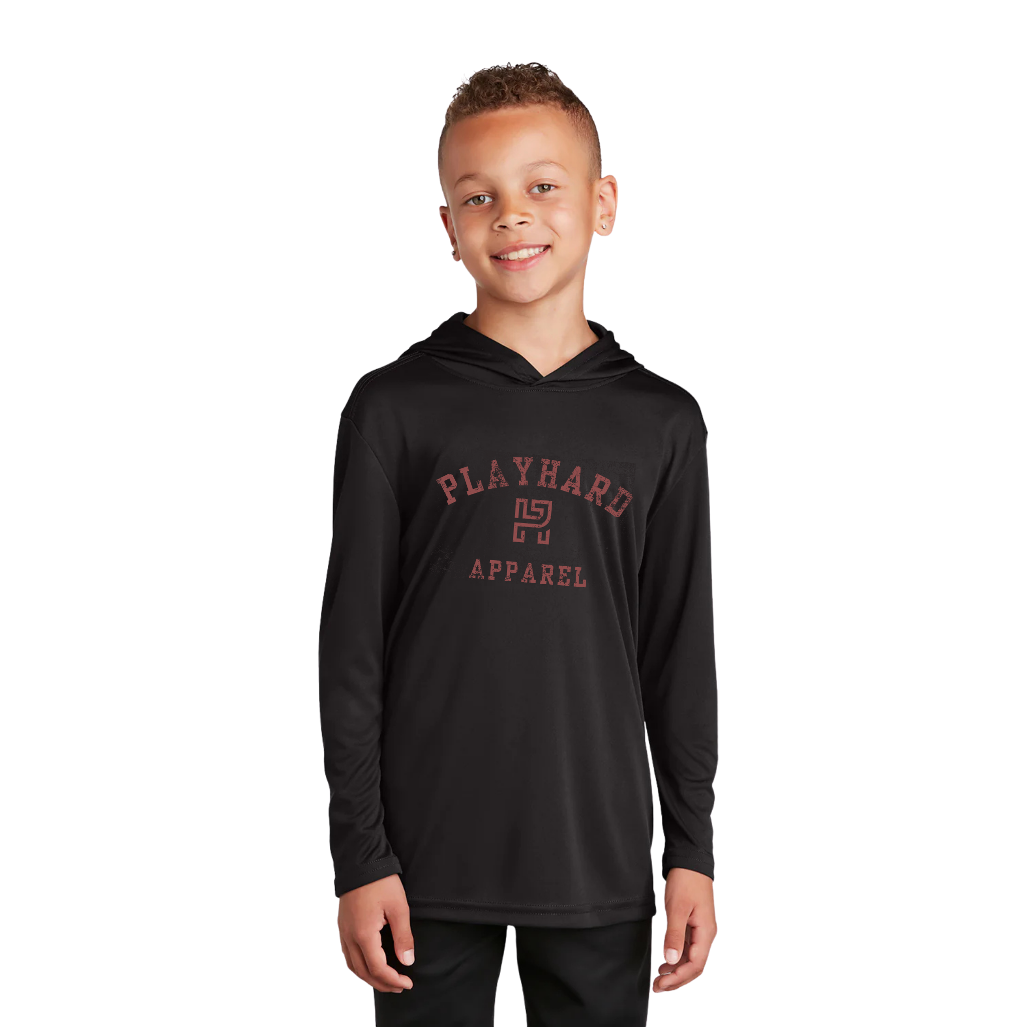 Play Hard Hustle LS Performance Hooded Tee